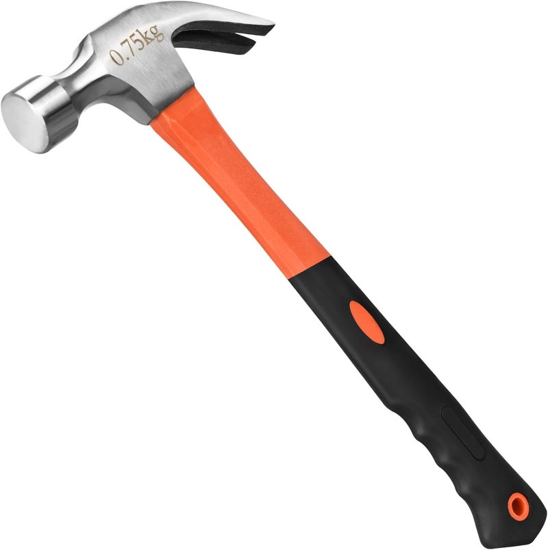 DkOvn 24oz Claw Hammer, Straight Rip Hammer, Fiberglass General Purpose Claw Hammer with Smooth Face & Non-slip Grip - Image 1